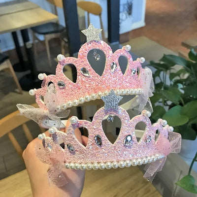 Children's Hair Accessories New Sequined Crystal Crown Girls my mini creator