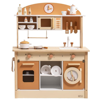 Robud New Large Kids Toddlers Kitchen Playset Wooden Play Toy With Accessories my mini creator