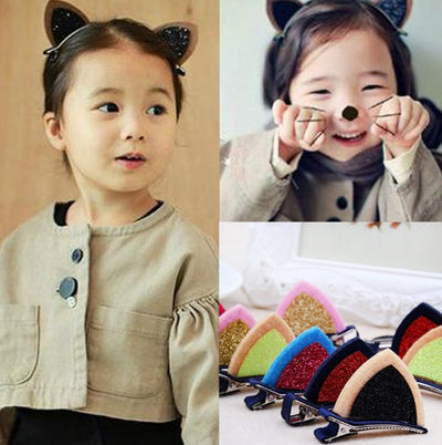 Lot Girls Barrettes Cute Cat Ears Hair Clip Kids Safety Headband Hairpin For Kids Hair Accessories my mini creator