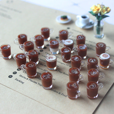 Diy Miniature Model Toy American Creative Simulation Latte Art Coffee Cup Doll House Accessories my mini creator