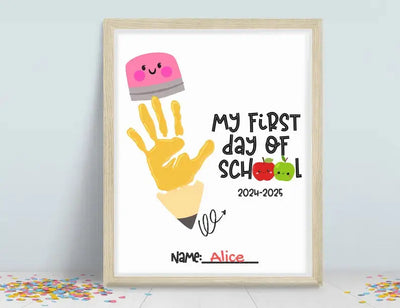 Handprint Art Keepsake 2025 First Day of School Preschool & Kindergarten Craft my mini creator
